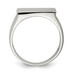 Sterling Silver 19x16mm Closed Back Signet Ring