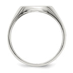 Sterling Silver 15x12mm Closed Back Signet Ring