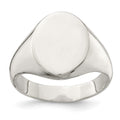Sterling Silver 15x12mm Closed Back Signet Ring