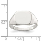 Sterling Silver 12x12mm Closed Back Signet Ring