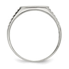 Sterling Silver 10x12mm Open Back Signet Ring