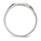 Sterling Silver 11x11mm Open Back Signet Ring