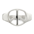 Sterling Silver Peace Sign Ring