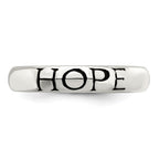 Sterling Silver Antiqued & Polished Hope Ring