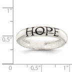 Sterling Silver Antiqued & Polished Hope Ring