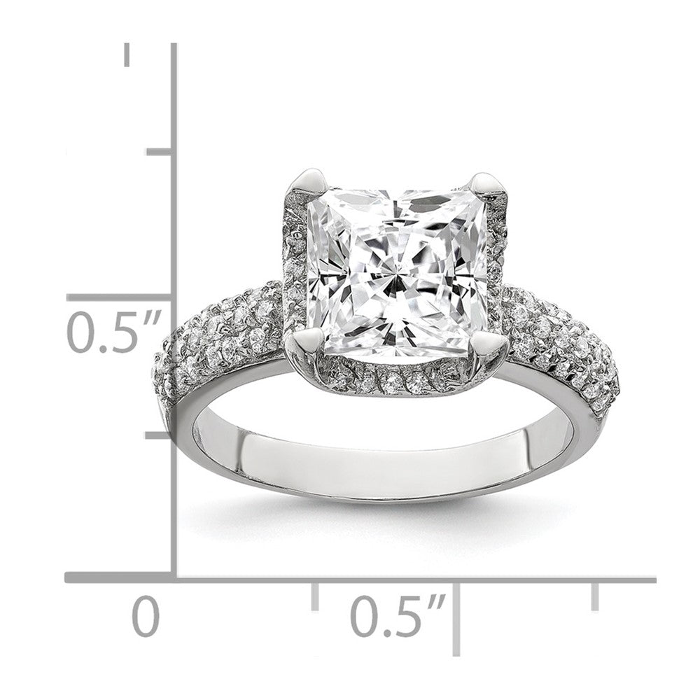 Sterling Silver Square CZ Ring