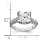 Sterling Silver Square CZ Ring