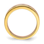 Sterling Silver Vermeil Polished Trio CZ Rings