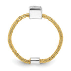 Sterling Silver w/ Gold-tone Vermeil Wire Wrapped CZ Ring