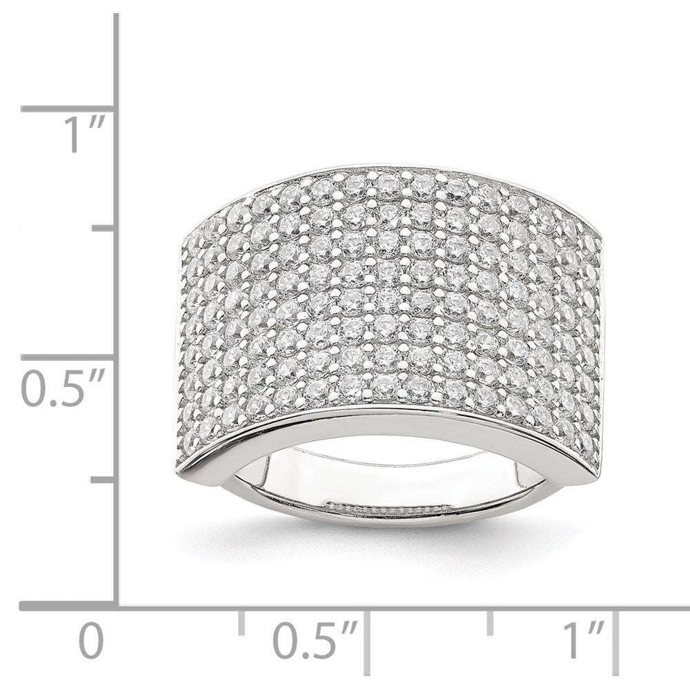 Sterling Silver Polished CZ Ring