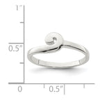 Sterling Silver Polished Swirl Ring