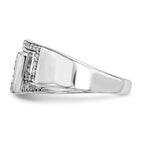 Sterling Silver Black & White Diamond Ring