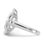 Sterling Silver Polished Black & White Diamond Ring