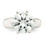 Sterling Silver Solitaire Round CZ Ring