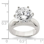 Sterling Silver Solitaire Round CZ Ring