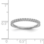 Sterling Shimmer Sterling Silver Rhodium-plated 28 Stone CZ Band