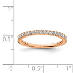 Sterling Shimmer Sterling Silver Rose-tone Flash Rose Gold-plated 28 Stone CZ Band