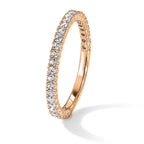 Sterling Shimmer Sterling Silver Rose-tone Flash Rose Gold-plated 28 Stone CZ Band