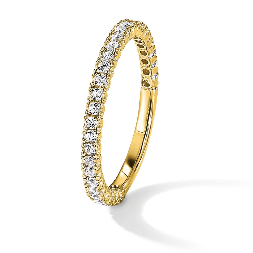 Sterling Shimmer Sterling Silver Gold-tone Flash Gold-plated 28 Stone CZ Band