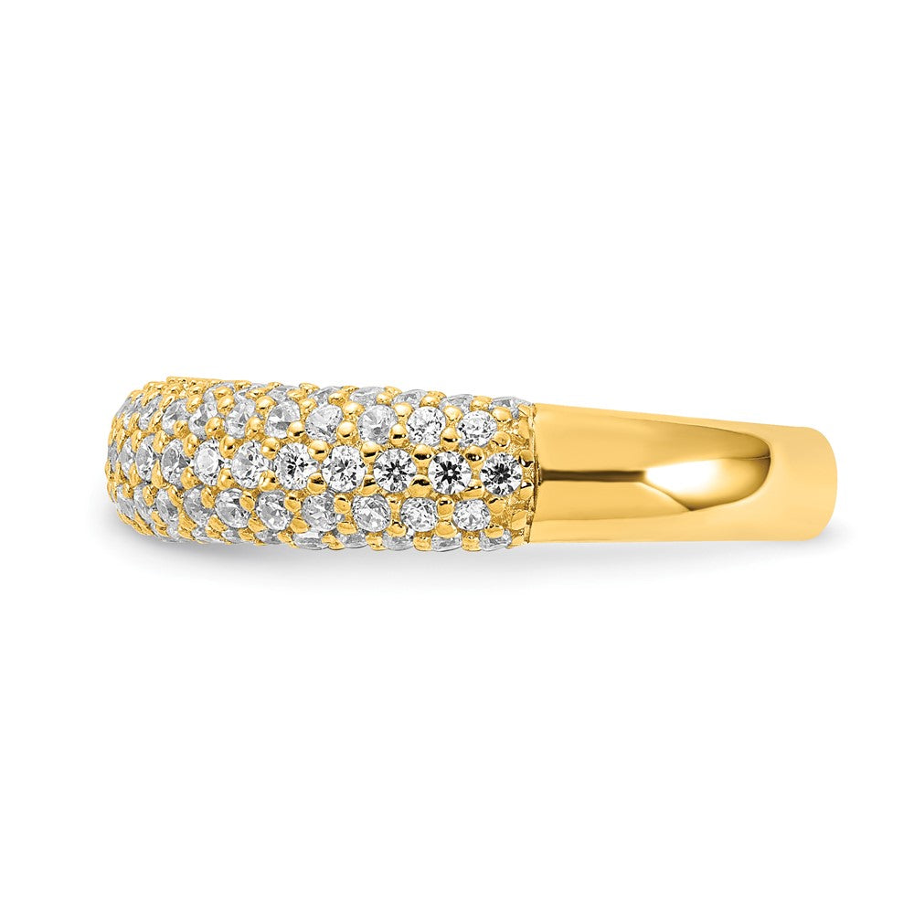 Affordable Expressions Sterling Silver Pav‚ Gold-plated CZ Ring