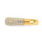 Affordable Expressions Sterling Silver Pav‚ Gold-plated CZ Ring
