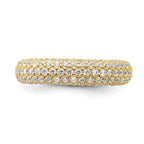Affordable Expressions Sterling Silver Pav‚ Gold-plated CZ Ring