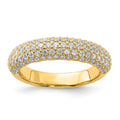Affordable Expressions Sterling Silver Pav‚ Gold-plated CZ Ring