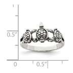 Sterling Silver Antiqued Turtle Ring