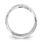 Sterling Silver Polished and Textured Swirl Ring