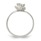 Sterling Silver 8mm Rose Ring