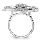 Sterling Silver CZ Rose Ring