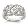 Sterling Silver Micro Pav? with Intricate Designs Ring