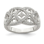 Sterling Silver Micro Pav? with Intricate Designs Ring