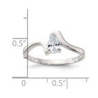 Sterling Silver Pear Shaped CZ Ring