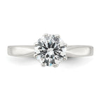 Sterling Silver Polished CZ Ring