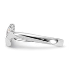 Sterling Silver Rhodium Plated CZ Ring