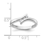 Sterling Silver Rhodium Plated CZ Ring