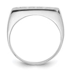 Sterling Silver Flat Top CZ Ring