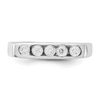 Sterling Silver Flat Top CZ Ring