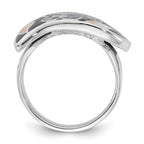 Sterling Silver Mother of Pearl & Simulated Stone Ring