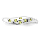 Sterling Silver Lime Green CZ Ring