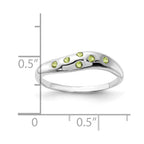 Sterling Silver Lime Green CZ Ring