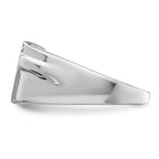 Sterling Silver Rhodium Plated Fancy CZ Ring