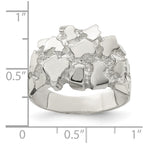Sterling Silver Men's Nugget Ring