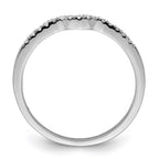 Sterling Silver Rhodium Plated Diamond Wrap Ring