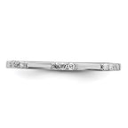 Sterling Silver Rhodium Plated Diamond Ring