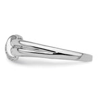 Sterling Silver Rhodium Plated Diamond Ring