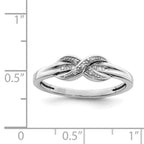 Sterling Silver Rhodium Plated Diamond Infinity Ring