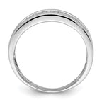 Sterling Silver Rhodium Plated Diamond Ladies Band