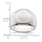 Sterling Silver Polished Cigar-band Ring
